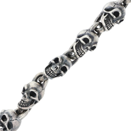 GABOR B-12MS All Skull Link Silver Bracelet Size ONE SIZE