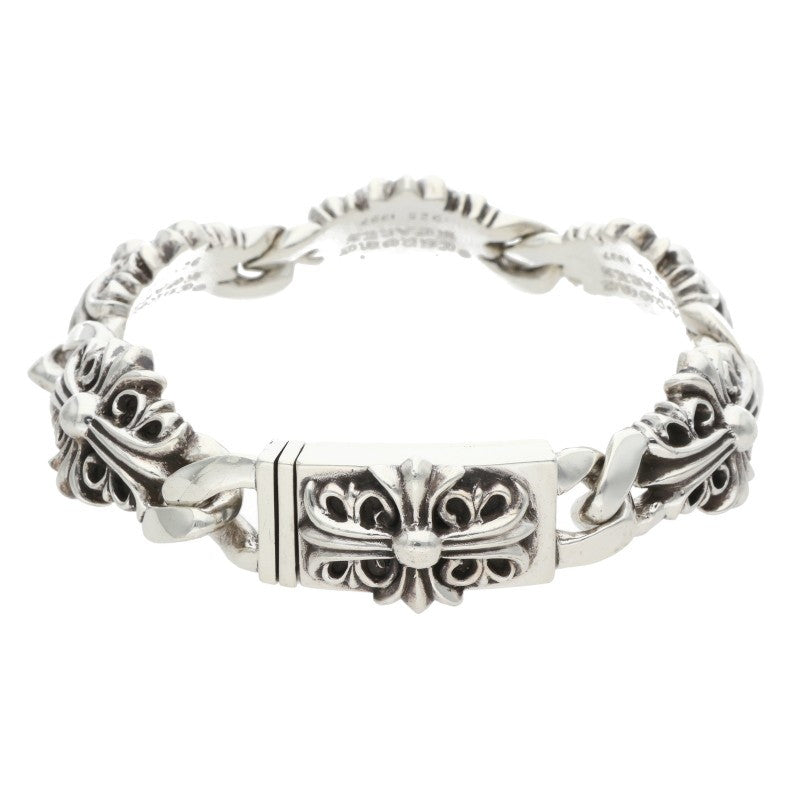 Chrome Hearts KEEPER LINK Silver Bracelet 925 Size ONE SIZE