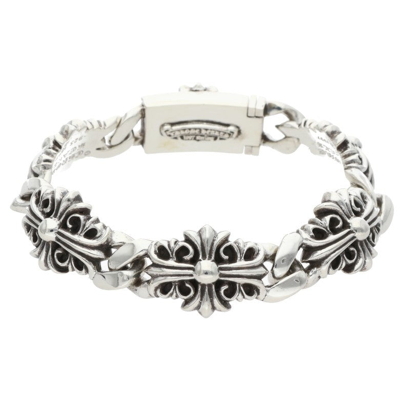 Chrome Hearts KEEPER LINK Silver Bracelet 925 Size ONE SIZE