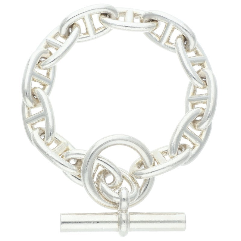 HERMES Chaine d'Ancre GM 925 Silver Bracelet Size ONE SIZE