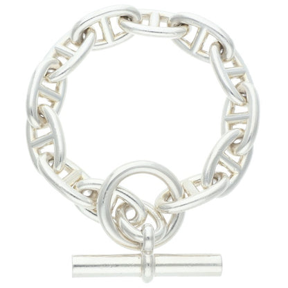 HERMES Chaine d'Ancre GM 925 Silver Bracelet Size ONE SIZE