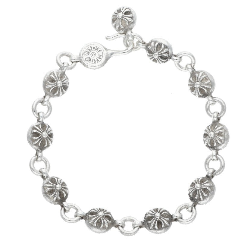 Chrome Hearts #2 Cross Ball Silver Bracelet Size ONE SIZE