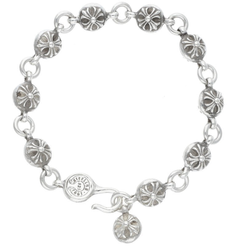 Chrome Hearts #2 Cross Ball Silver Bracelet Size ONE SIZE