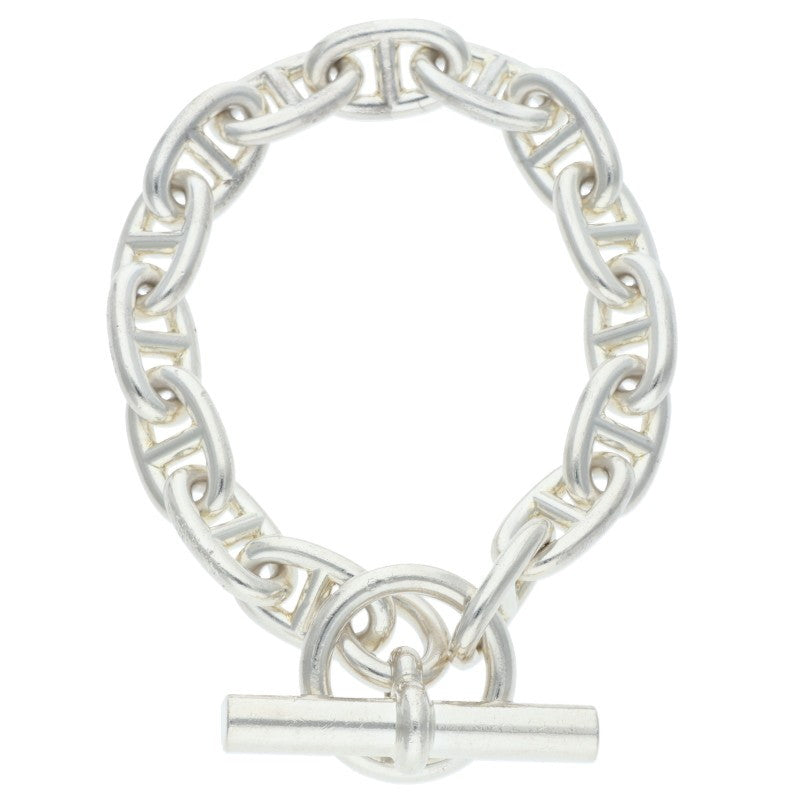 HERMES Chaine d'Ancre MM 925 Silver Bracelet Size ONE SIZE