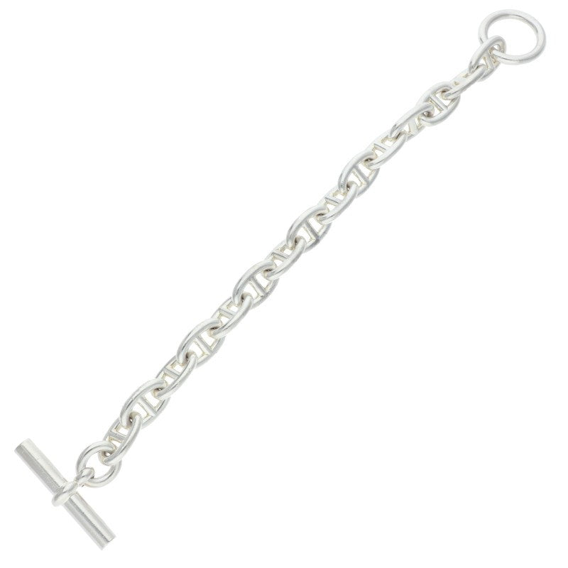 HERMES Chaine d'Ancre MM 925 Silver Bracelet Size ONE SIZE