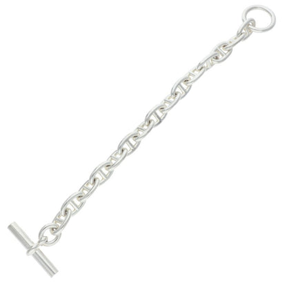 HERMES Chaine d'Ancre MM 925 Silver Bracelet Size ONE SIZE