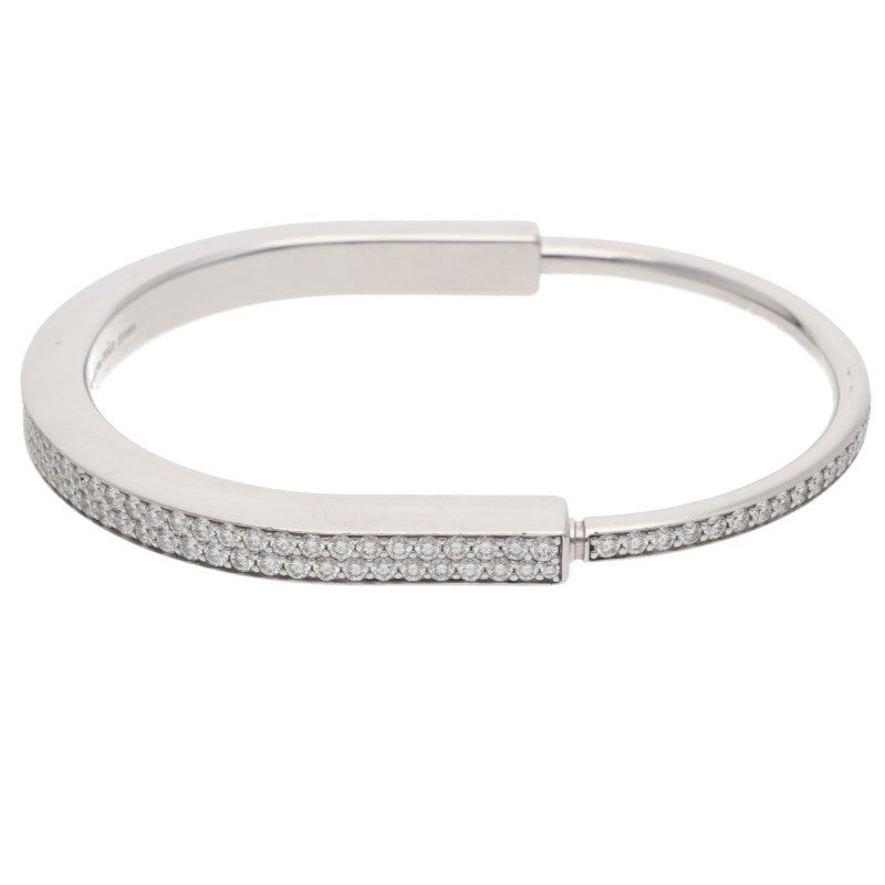 TIFFANY&Co. Lock Full Pave Diamond Bangle Size ONE SIZE