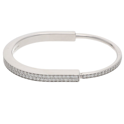 TIFFANY&Co. Lock Full Pave Diamond Bangle Size ONE SIZE