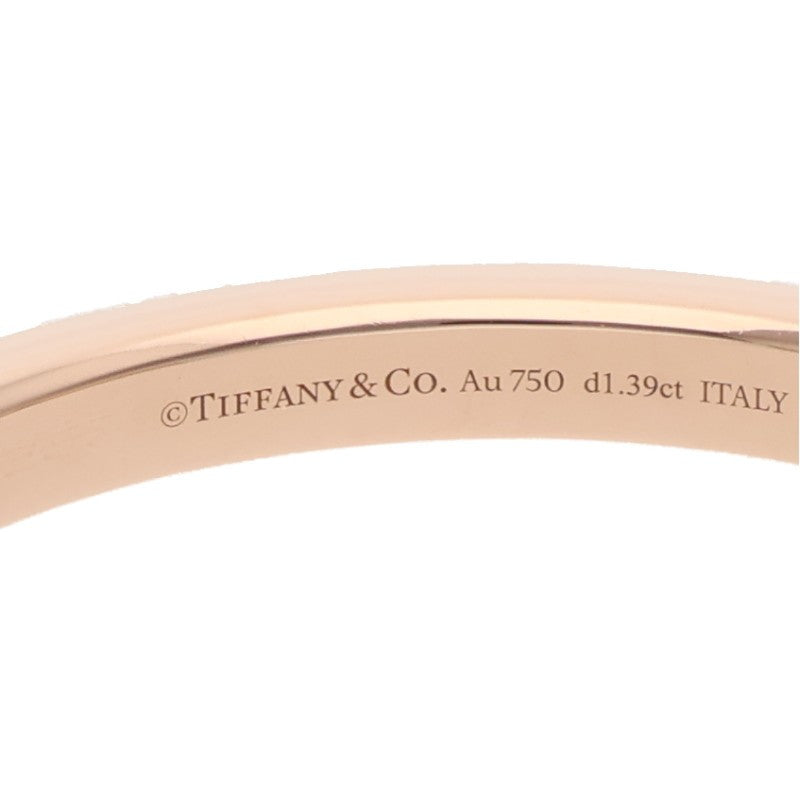 TIFFANY&Co. Lock Half Pave Diamond Bangle Size ONE SIZE