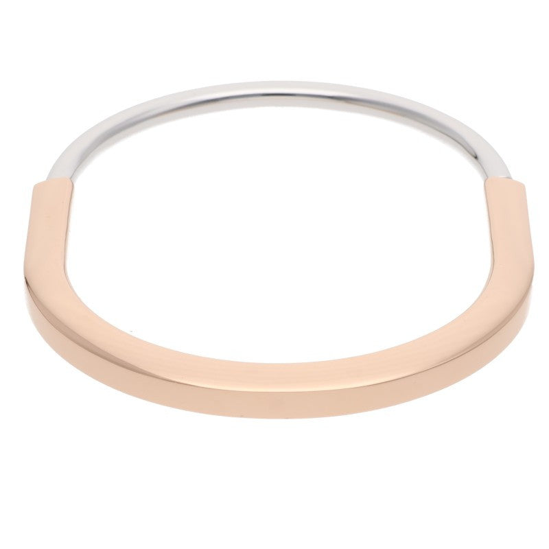 TIFFANY&Co. Lock Half Pave Diamond Bangle Size ONE SIZE