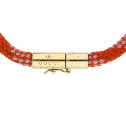 GUCCI Marina Chain Fabric Bracelet Gold Orange Size ONE SIZE