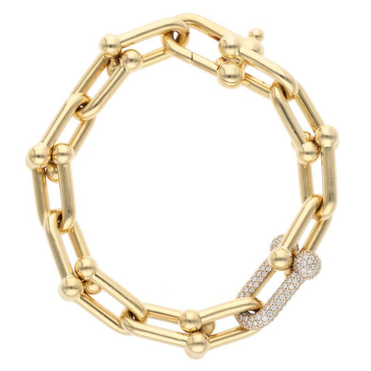 TIFFANY&Co. HardWear K18YG Large Link Bracelet Size ONE SIZE