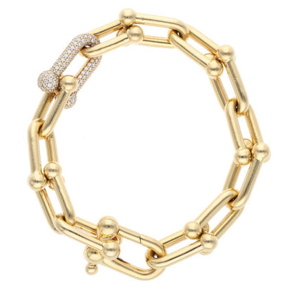 TIFFANY&Co. HardWear K18YG Large Link Bracelet Size ONE SIZE