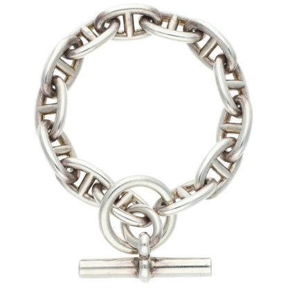 HERMES Chaine d'Ancre GM 925 Silver Bracelet Size ONE SIZE