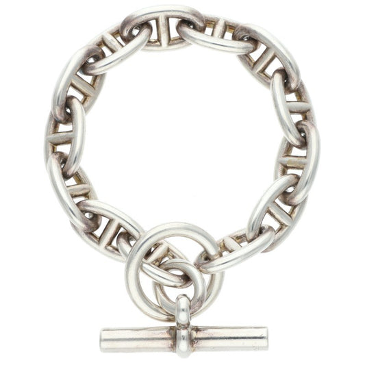 HERMES Chaine d'Ancre GM 925 Silver Bracelet Size ONE SIZE