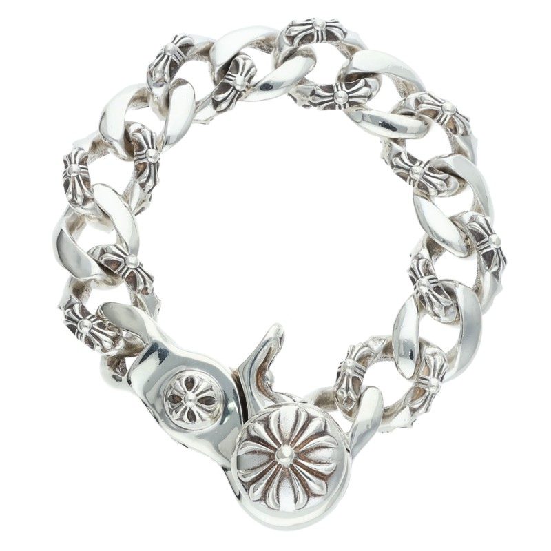 Chrome Hearts Fancy Chain Link Silver Bracelet Size ONE SIZE