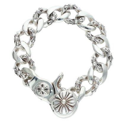 Chrome Hearts Fancy Chain Link Silver Bracelet Size ONE SIZE