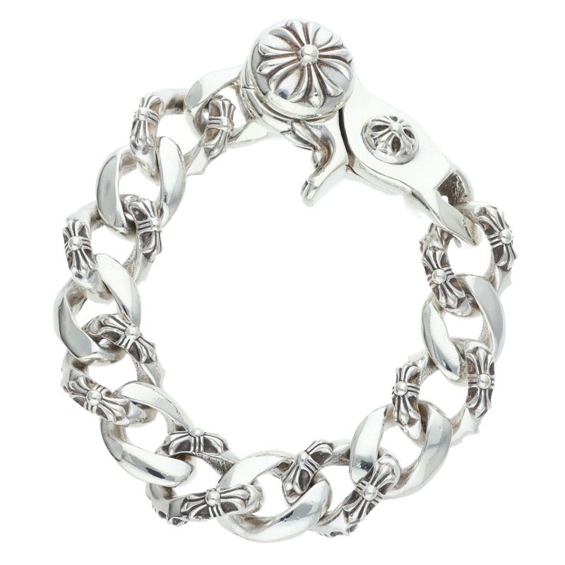 Chrome Hearts Fancy Chain Link Silver Bracelet Size ONE SIZE