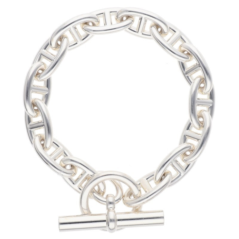 HERMES Chaine d'Ancre GM 925 Silver Bracelet Size ONE SIZE