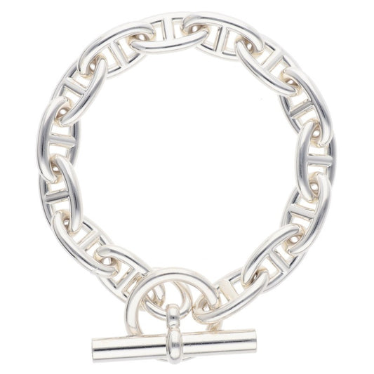 HERMES Chaine d'Ancre GM 925 Silver Bracelet Size ONE SIZE