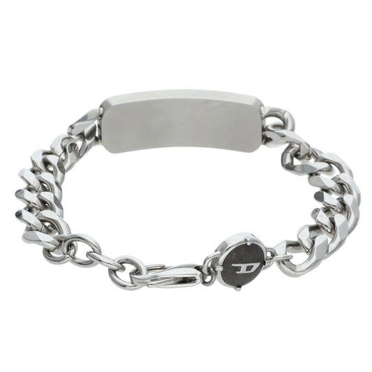 DIESEL Curb D Steel Cuban Chain Bracelet Size ONE SIZE