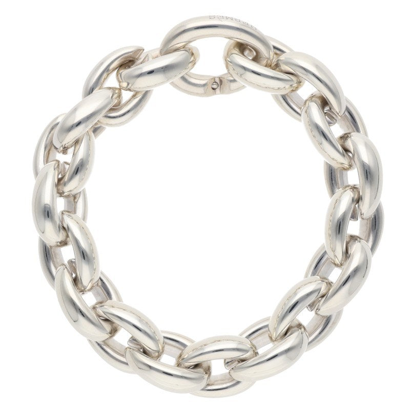 HERMES Acrobat GM Sterling Silver Bracelet Size ONE SIZE