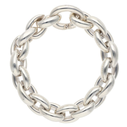HERMES Acrobat GM Sterling Silver Bracelet Size ONE SIZE