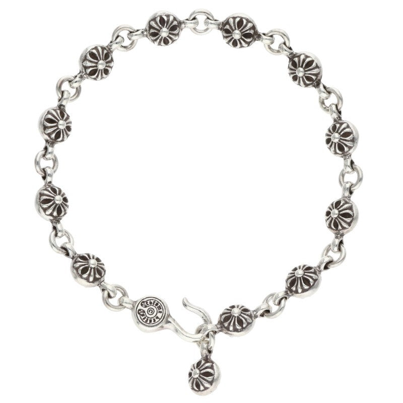 Chrome Hearts Cross Ball Silver Bracelet Size ONE SIZE