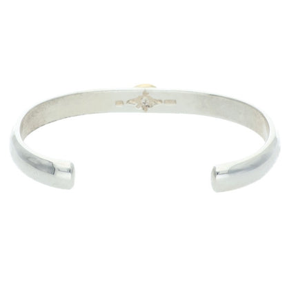 FIRST ARROWs K18 Silver Plain Bangle Multi Size ONE SIZE
