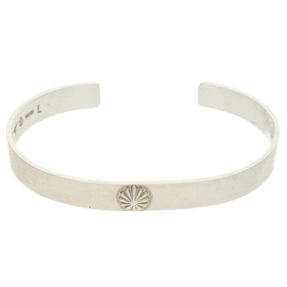 TADY & KING Flat Apollo Silver Bangle Size L