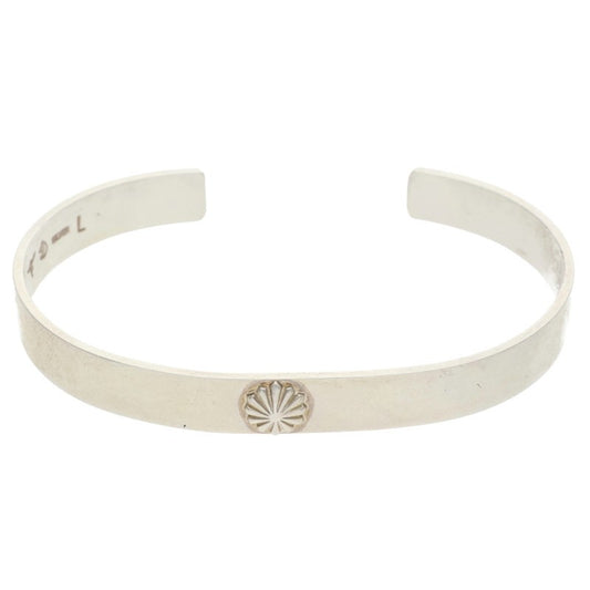 TADY & KING Flat Apollo Silver Bangle Size L