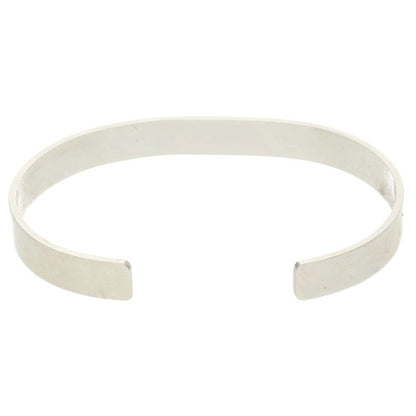 TADY & KING Flat Apollo Silver Bangle Size L