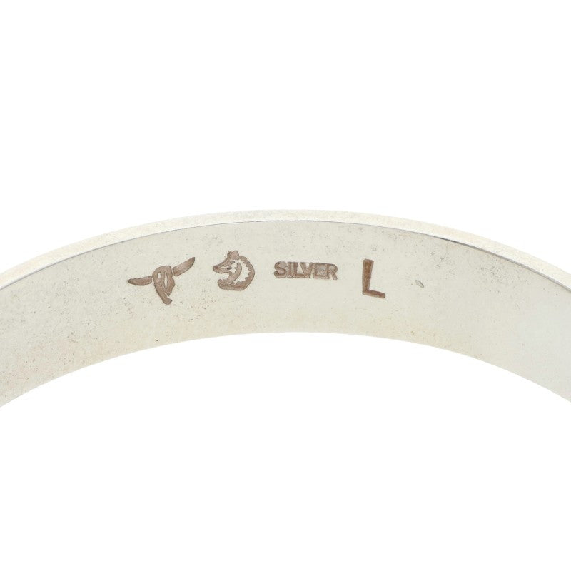 TADY & KING Flat Apollo Silver Bangle Size L