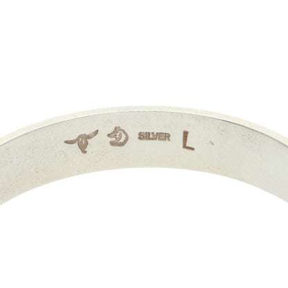 TADY & KING Flat Apollo Silver Bangle Size L