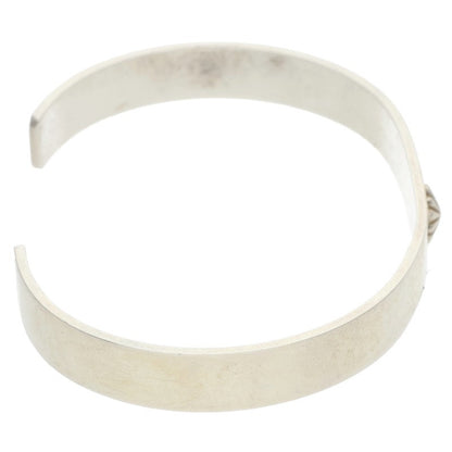 TADY & KING Flat Apollo Silver Bangle Size L
