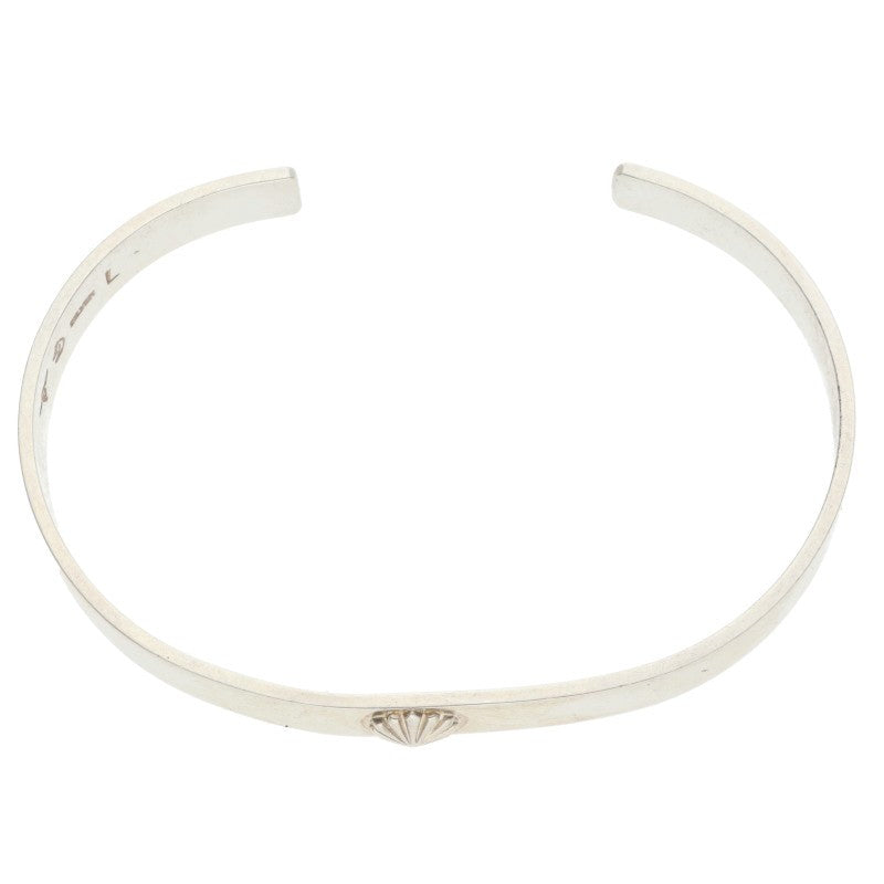 TADY & KING Flat Apollo Silver Bangle Size L