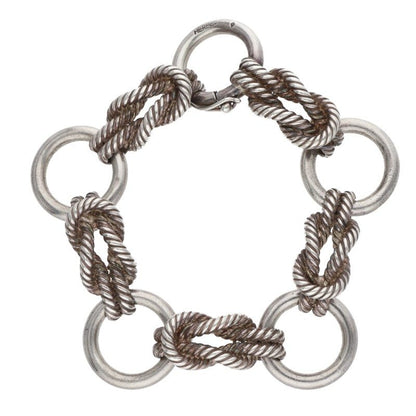 HERMES Audierne Silver Bracelet Size ONE SIZE
