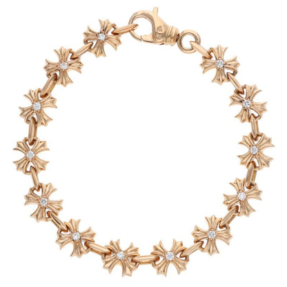 Chrome Hearts 22K CH X Link Diamond Bracelet Size 13LINK