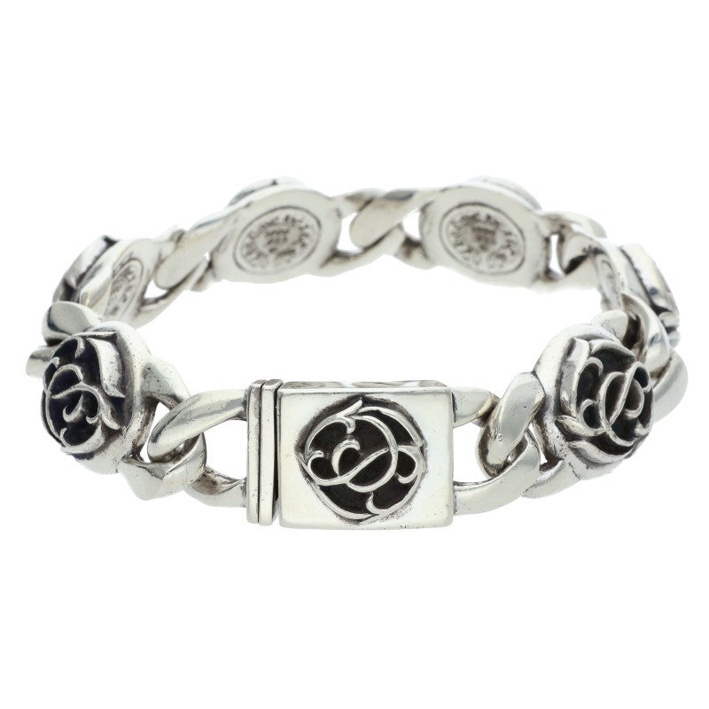 Chrome Hearts Floral Link Old Silver Bracelet