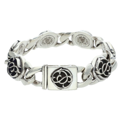 Chrome Hearts Floral Link Old Silver Bracelet