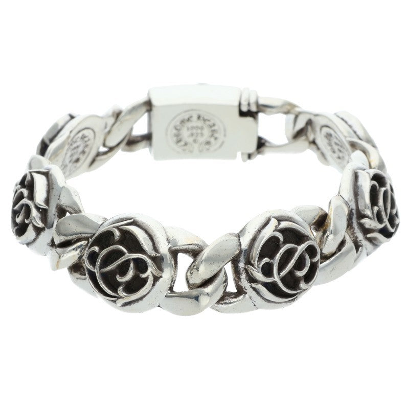 Chrome Hearts Floral Link Old Silver Bracelet