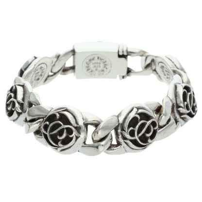 Chrome Hearts Floral Link Old Silver Bracelet