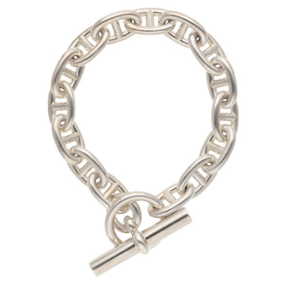 HERMES Chaine d'Ancre MM 925 Silver Bracelet Size ONE SIZE