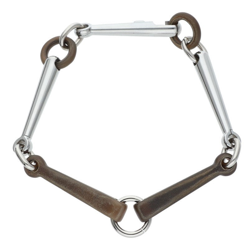 HERMES Maille Metal Buffalo Horn Bracelet Size ONE SIZE