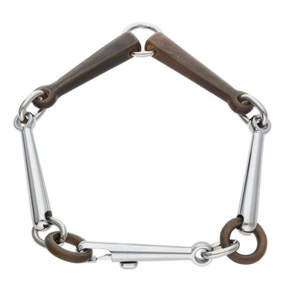 HERMES Maille Metal Buffalo Horn Bracelet Size ONE SIZE