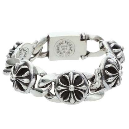 Chrome Hearts Cross Link Old Silver Bracelet Size ONE SIZE