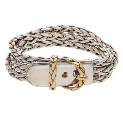 HERMES Diane K18YG Silver Combo Bracelet Multi Size ONE SIZE