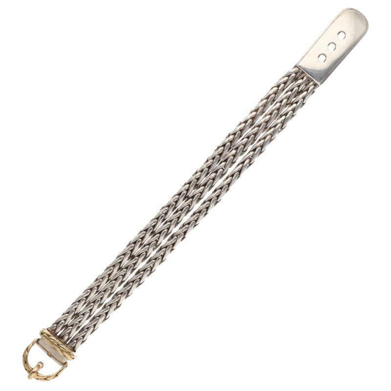 HERMES Diane K18YG Silver Combo Bracelet Multi Size ONE SIZE