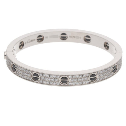 Cartier LOVE BRACELET K18WG Ceramic Pave Size ONE SIZE