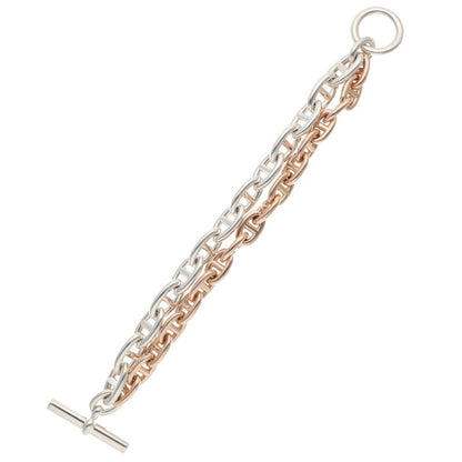 HERMES Chaine d'Ancre Double GM/MM Silver Pink Size ONE SIZE